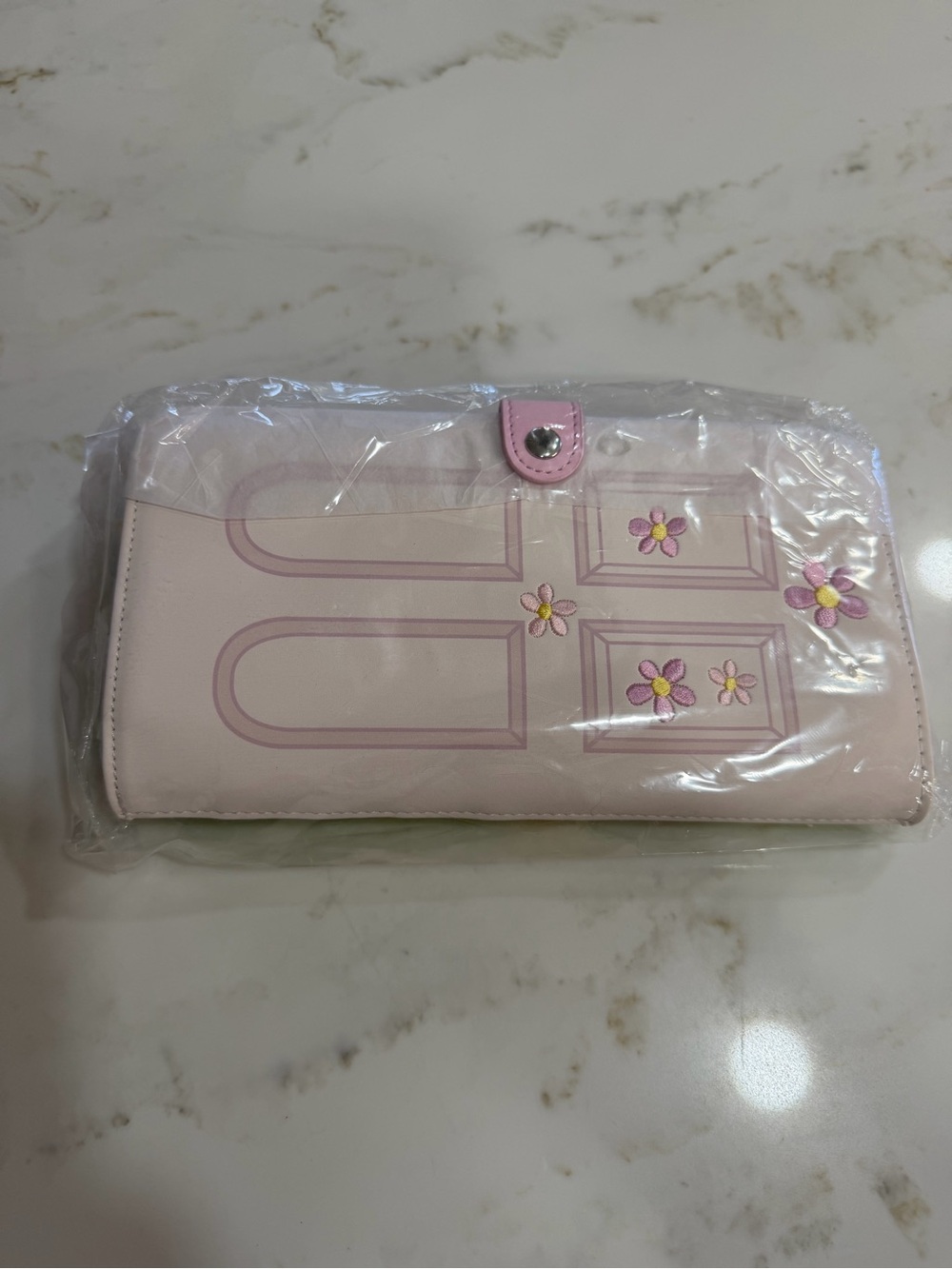 Loungefly Monsters Inc Door Pastel Pink Floral Snap Wallet